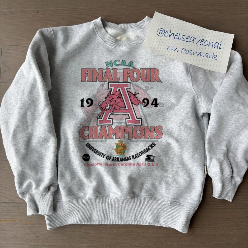 Vintage 1994 NCCA Champions Arkansas Razorbacks Sweatshirt, Football Shirt Tee